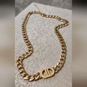 18k gold plated CD Necklace